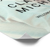  whimsicalなカリグラフィーが施されたフェード写真 ウェルカムウェディング ポスター (角)