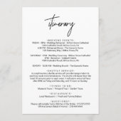  whimsicalなカリグラフィーの結婚式ウェルカムレター プログラム (裏面)