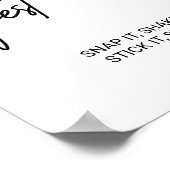  whimsicalなカリグラフィー写真ゲストブック ポスター (角)