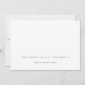  whimsicalなカリグラフィー写真 ウェディング セーブ・ザ・デート (裏面)