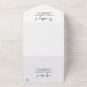  whimsicalなカリグラフィー | フェード写真 結婚式の オールインワン招待状 (外側)