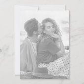  whimsicalなカリグラフィー フェード写真 誓いの更新  招待状 (裏面)