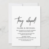 whimsicalなカリグラフィー | フォト裏面 ふたりだけで挙式 招待状 (正面)