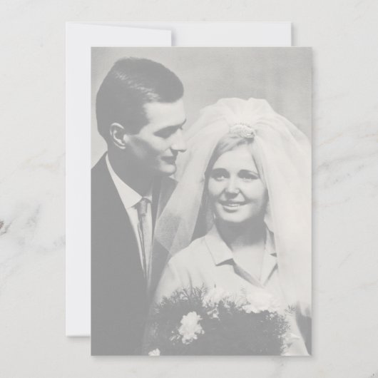 whimsicalなカリグラフィー | 色褪せた写真の記念日 招待状 (裏面)