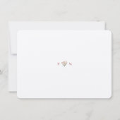  whimsicalなシャムロックとハートの結婚式出欠確認カード 招待状 (裏面)