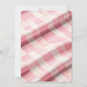  whimsicalなピンクのキノコのピザパーティー誕生日 招待状 (裏面)