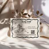 Whimsicalなロケットの出欠返信カード 出欠カード