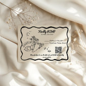 Whimsicalなロケットの出欠返信カード 出欠カード