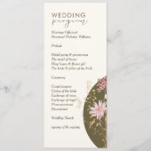  whimsicalなワイルドフラワーの春の夏の秋のウェディング メニュー (正面)