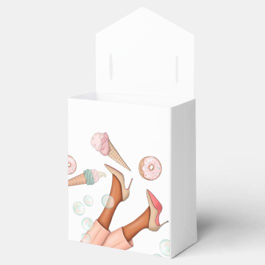  whimsicalな企業向けのフードケータリングのラデューファボックス フェイバーボックス (オープン)