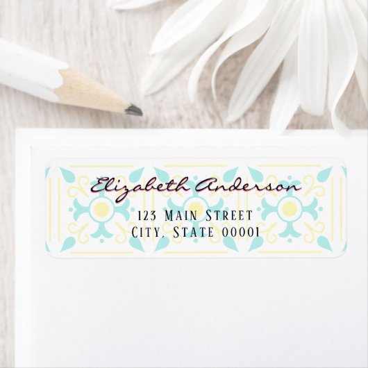 whimsicalな午後のティータイムの住所ラベル ラベル (インサイチュ)