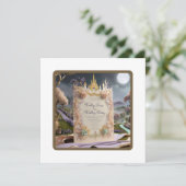  whimsicalな城のウェディング招待状：おとぎ話の始まり 招待状 (スタンド正面)