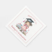  whimsicalな幼稚園卒園式のお祝い  スタンダードランチョンナプキン (角)