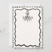  whimsicalな手描きのクイックウェーブリハーサルディナー 招待状 (裏面)