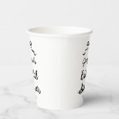  whimsicalな手描きのリボン ウェディングシャワー 紙コップ (右)