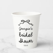  whimsicalな手描きのリボン ウェディングシャワー 紙コップ (正面)