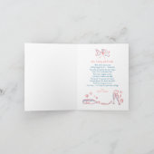  whimsicalな手描きの結婚式の車のウェディング サンキューカード (内部)