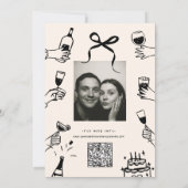  whimsicalな手描きの落書きウェディング招待状 招待状 (裏面)