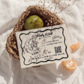 whimsicalな月の返信カード 出欠カード