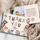  whimsicalな森の動物の誕生日お礼メッセージ サンキューカード