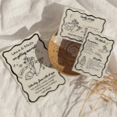  whimsicalな楽しい結婚式の詳細 封入カード サンキューカード