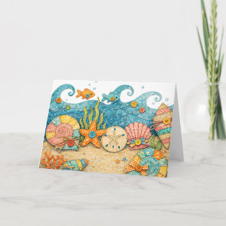whimsicalな水中オーシャンシーン カード