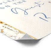  whimsicalな狐の森のベイビーシャワーのゲストブック ポスター (角)