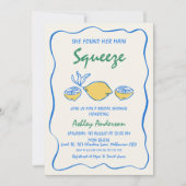  whimsicalな色付きのメインスクイーズ ブライダルシャワー 招待状 (正面)