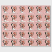 whimsicalな花嫁と花婿の結婚祝い ラッピングペーパー (フラット)