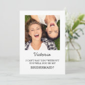 whimsicalな花嫁の伴娘提案カード 招待状 (スタンド正面)