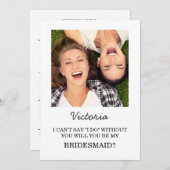 whimsicalな花嫁の伴娘提案カード 招待状 (正面/裏面)