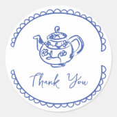 whimsicalな落書きドゥードル手描きの好意 ラウンドシール (正面)