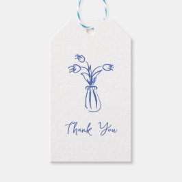 whimsicalな落書きドゥードル手描きの感謝 ギフトタグ