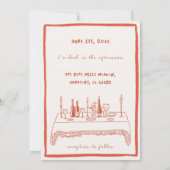  whimsicalな銅のSave The Date招待状 招待状 (裏面)