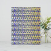  whimsicalな青と金の孔雀の羽根模様 (スタンド正面)