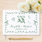  whimsicalウェーブフレーム 手描き結婚式 ゲストブック