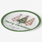  whimsicalクリスマスツリー名前紙 ペーパープレート (アングル)