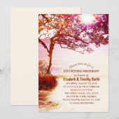  whimsicalツリー ビーチ ウェディング アニバーサリー パーティー 招待状 (正面/裏面)