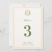 whimsicalトロピカルパームツリー テーブルナンバーサイン 招待状 (裏面)