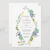  whimsical水彩|ウェディング招待状 招待状 (正面/裏面)