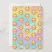  whimsical ここに太陽がやってくる タイダイ ベビーシャワー   招待状 (裏面)