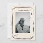  whimsical でおかしい 30歳の誕生日おめでとう 招待状 (裏面)