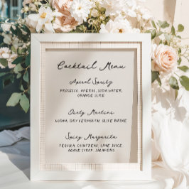  whimsical で個性的な手書きのカクテル メニュー ポスター