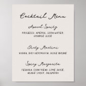 whimsical で個性的な手書きのカクテル メニュー ポスター (正面)