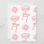  whimsical で手描きの 30 歳の誕生日パーティー 招待状 (裏面)