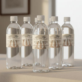  whimsical なカリグラフィー卒業式の蝶ネクタイ ペットボトルラベル