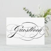  whimsical なカリグラフィー | ゲストブック ウェディング サイン (スタンド正面)