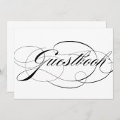  whimsical なカリグラフィー | ゲストブック ウェディング サイン (正面/裏面)