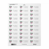  whimsical アロハ サマー フラワー 返送先ラベル ラベル (フルシート)