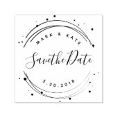whimsical ウェディング Save the Date セルフインキングスタンプ (デザイン)